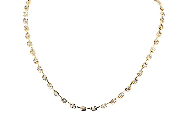 F282-77765: NECKLACE 2.05 TW BAGUETTES (17 INCHES)