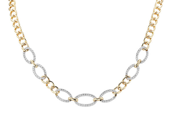 G282-75038: NECKLACE 1.12 TW (17")(INCLUDES BAR LINKS)