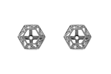 M009-17738: EARRING JACKETS .08 TW (FOR 0.50-1.00 CT TW STUDS)