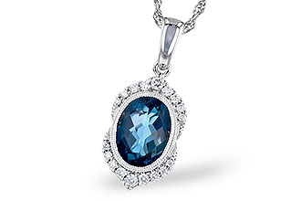 C281-90520: NECK 1.96 LONDON BLUE TOPAZ 2.10 TGW