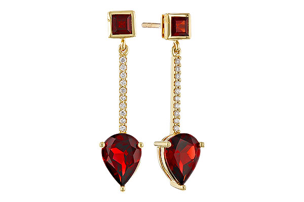 K283-65920: EARRINGS 2.70 TW GARNET 2.77 TGW