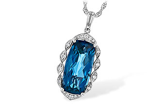 M199-10456: NECK 6.70 LONDON BLUE TOPAZ 6.81 TGW